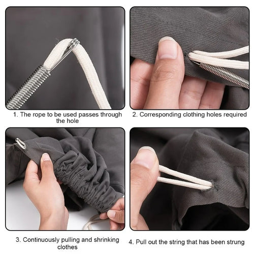 1/30Pcs Stainless Steel Rope Threading Tool Bendable Spring Drawstring Threader Clip Drawstring Thread DIY Sewing Accessories