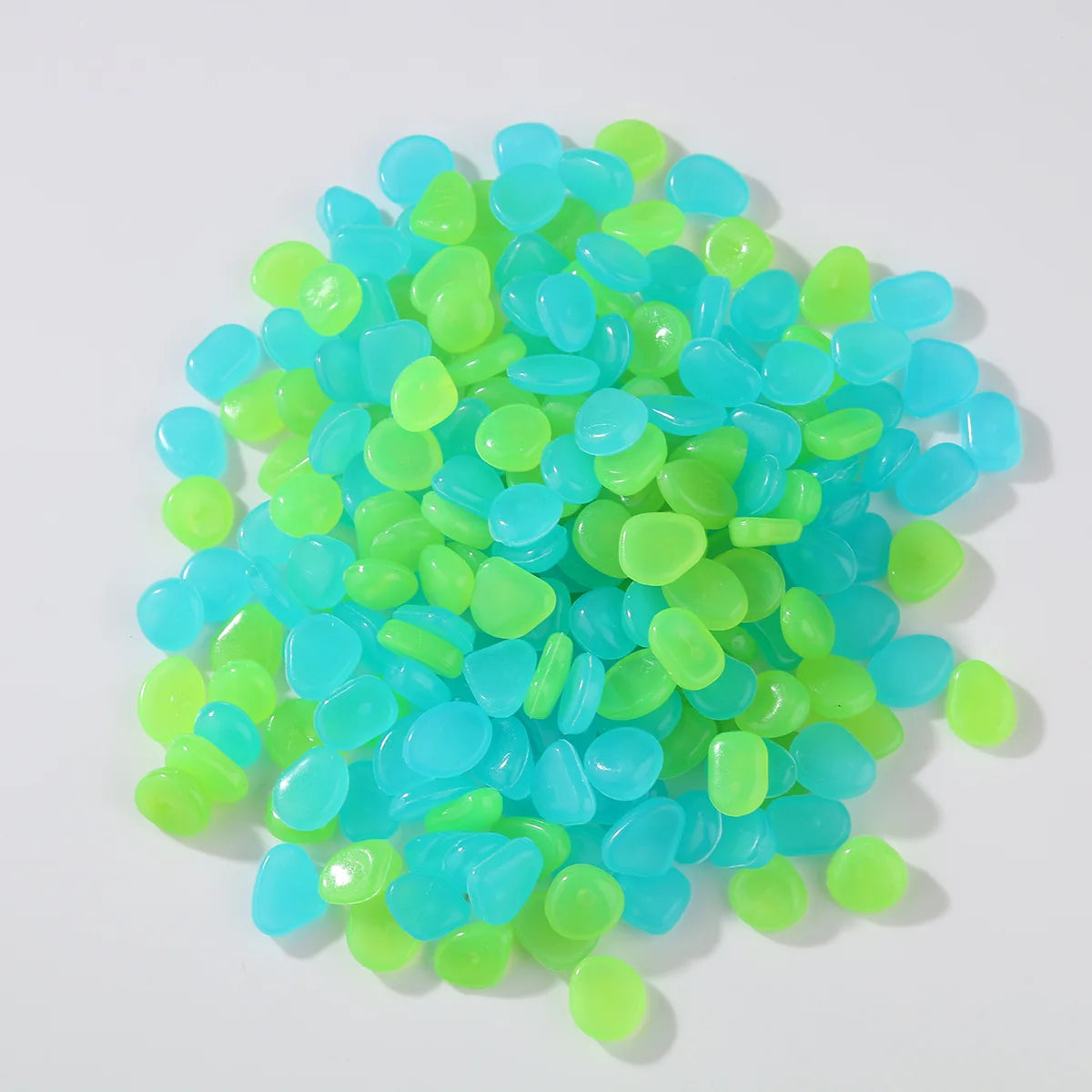 100PCSLuminous stone garden fish tank landscape glow-in-the-dark stone decoration artificial fluorescent color goose stone